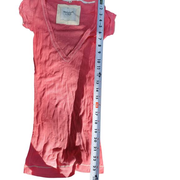 Abercrombie & Fitch Y2k Slim Fit Pink Long T-Shirt - Size Small - Picture 7 of 7
